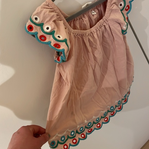Embroidered Cap Sleeve Mini Boden tank size 3-4 - Picture 4 of 4